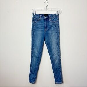 Sanctuary Social Ankle Skinny Jeans Embellished Studded Crystal High Rise